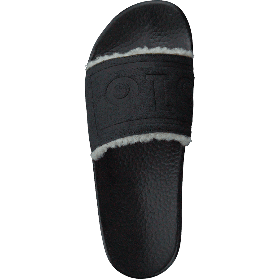 Faux-Shearling–Lined Suede Slide Black - Bild 6