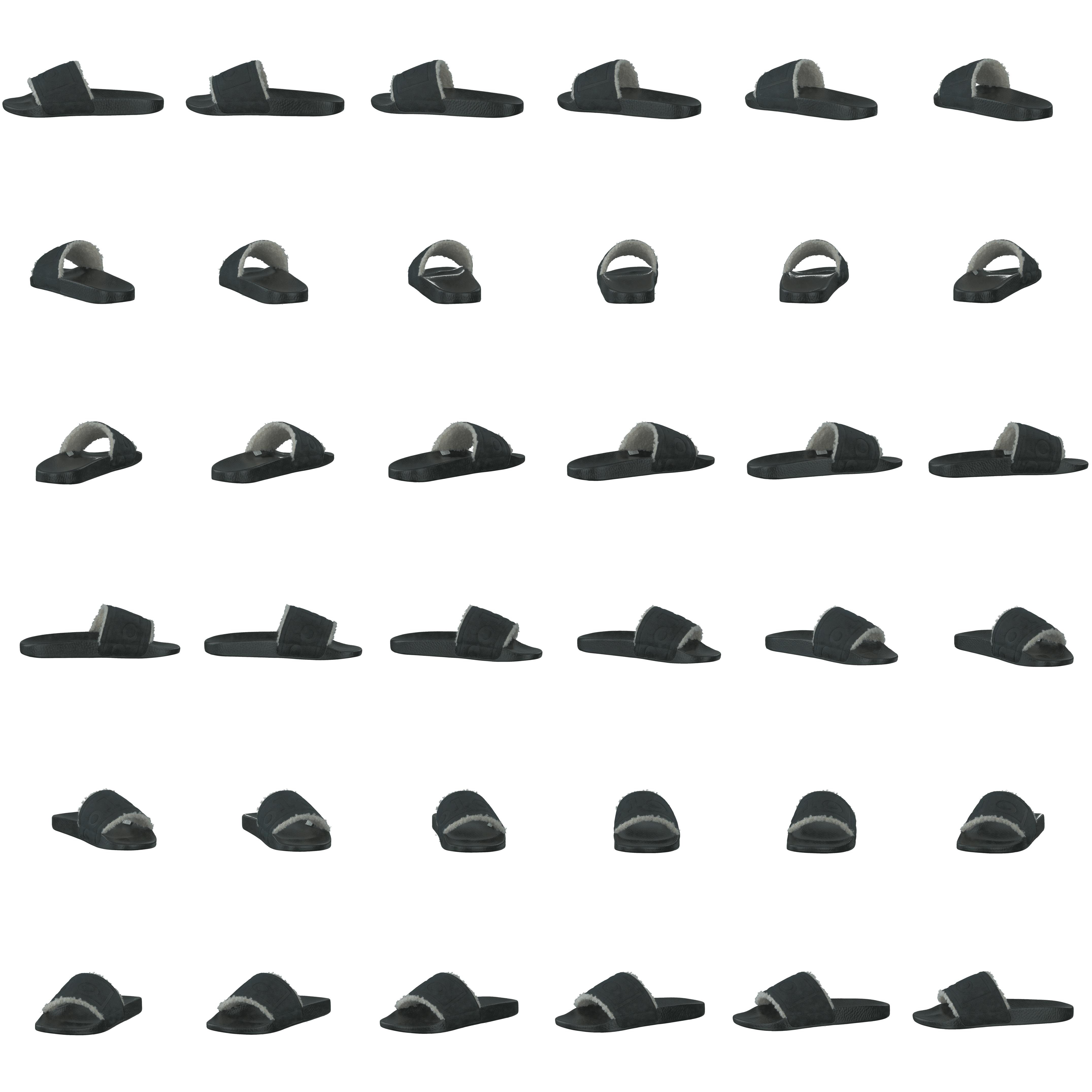 Faux-Shearling–Lined Suede Slide Black - Bild 8