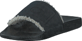 Faux-Shearling–Lined Suede Slide Black - Bild 9