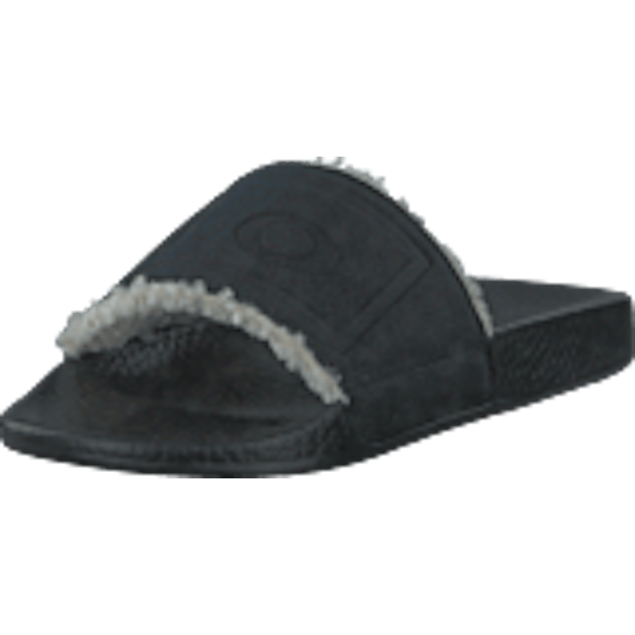 Faux-Shearling–Lined Suede Slide Black - Bild 9