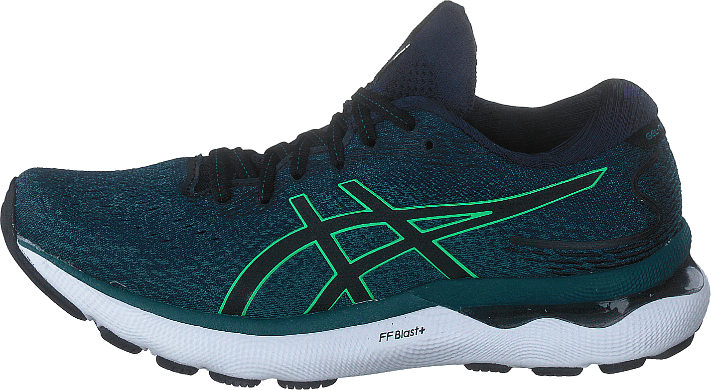Gel-nimbus 24 Velvet Pine/new Leaf, Male, Sapatos, Tênis de corrida, sapatos esportivos, Turquesa/Azul, EU 40,5