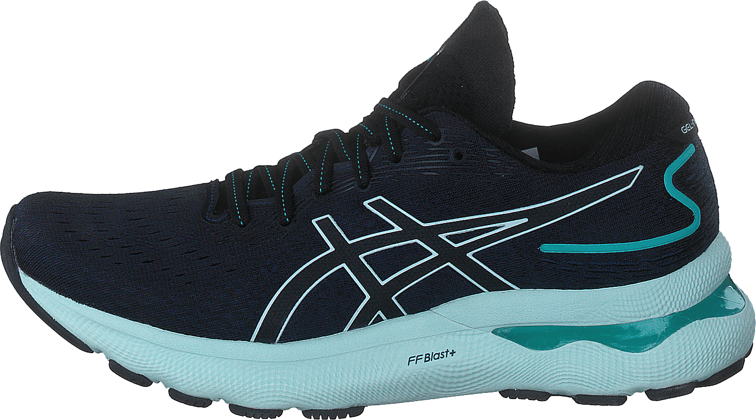 Gel-nimbus 24 Black/soothing Sea, Female, Sapatos, Tênis de corrida, Sapatilhas, Azul, EU 42