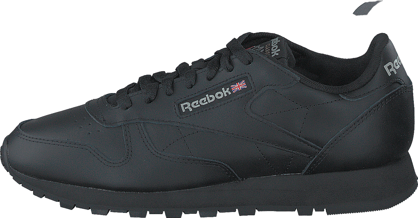 Classic Leather Cblack/cblack/pugry5, Male, Sapatos, Sapatilhas, Sapatilhas, Preto, EU 43