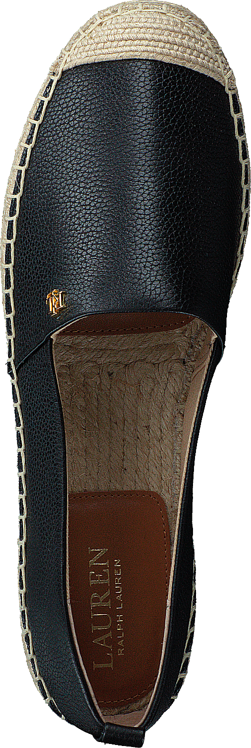 Cameryn IV Tumbled Leather Espadrille Black