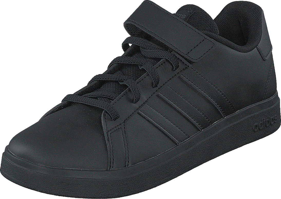 Grand Court Elastic Lace and Top Strap Shoes Core Black / Core Black / Grey Six - Bild 3