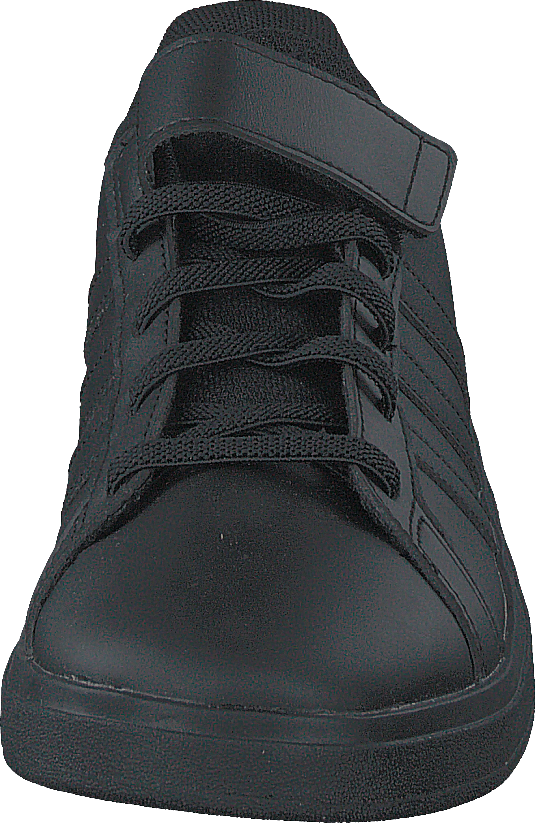 Grand Court Elastic Lace and Top Strap Shoes Core Black / Core Black / Grey Six - Bild 4