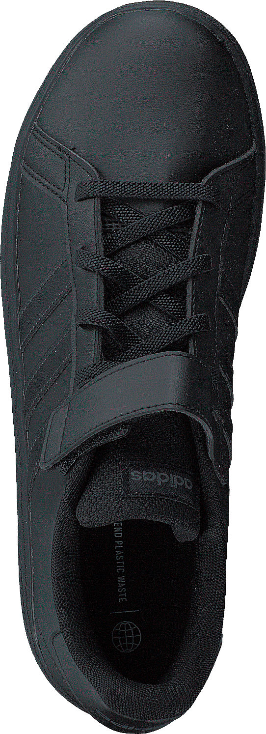 Grand Court Elastic Lace and Top Strap Shoes Core Black / Core Black / Grey Six - Bild 6