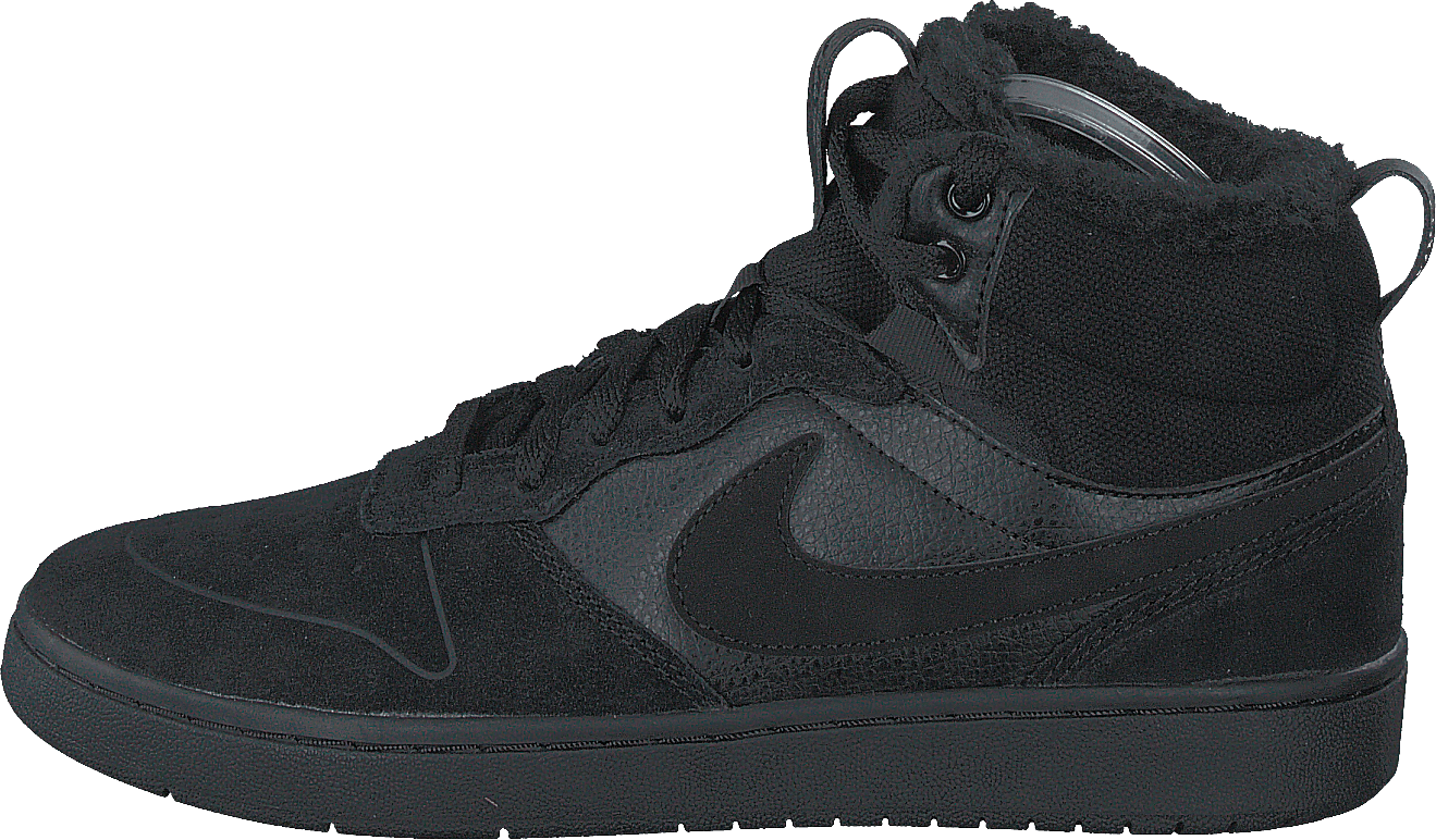 Court Borough Mid 2 Black/black-black, Unisex, Shoes, Trainers, high-top sneakers, Black, EU 39