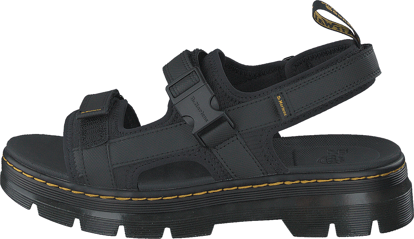 Forster Black Poly Rip Stop+el Black, Unisex, Kengät, Sandaalit ja Tohvelit, sandaalit, Musta, EU 44