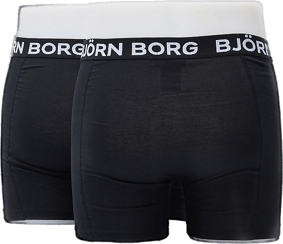 Solid Shorts 2-Pack, Male, Apparels, Underwear, Black, XXL