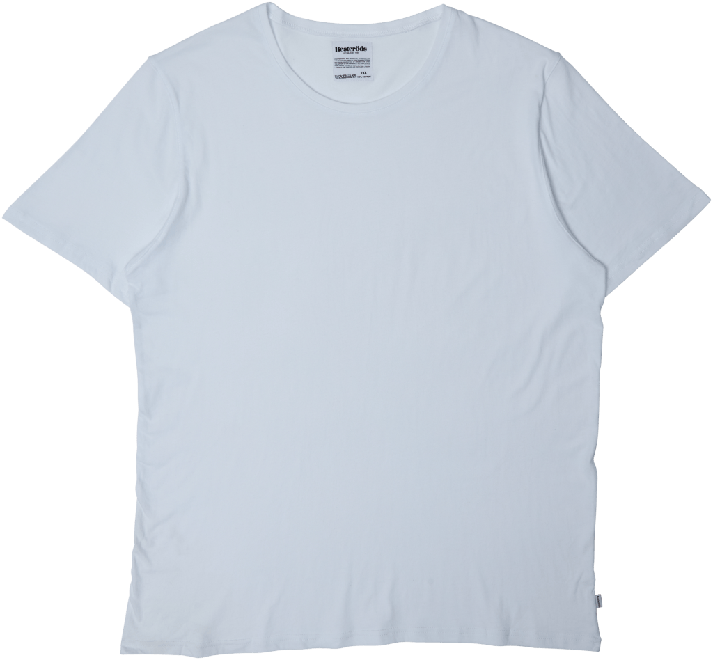 Original R-Neck Tee White, Male, Vêtements, T-shirt, Blanc, XXL