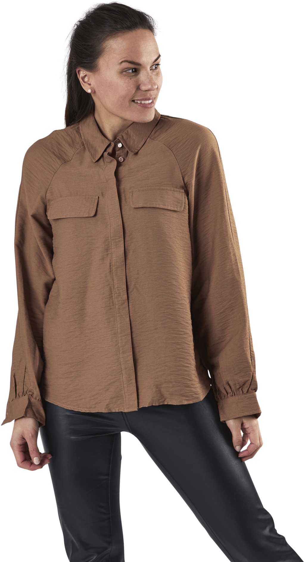 Ykke Ls Shirt Brown - Bild 4