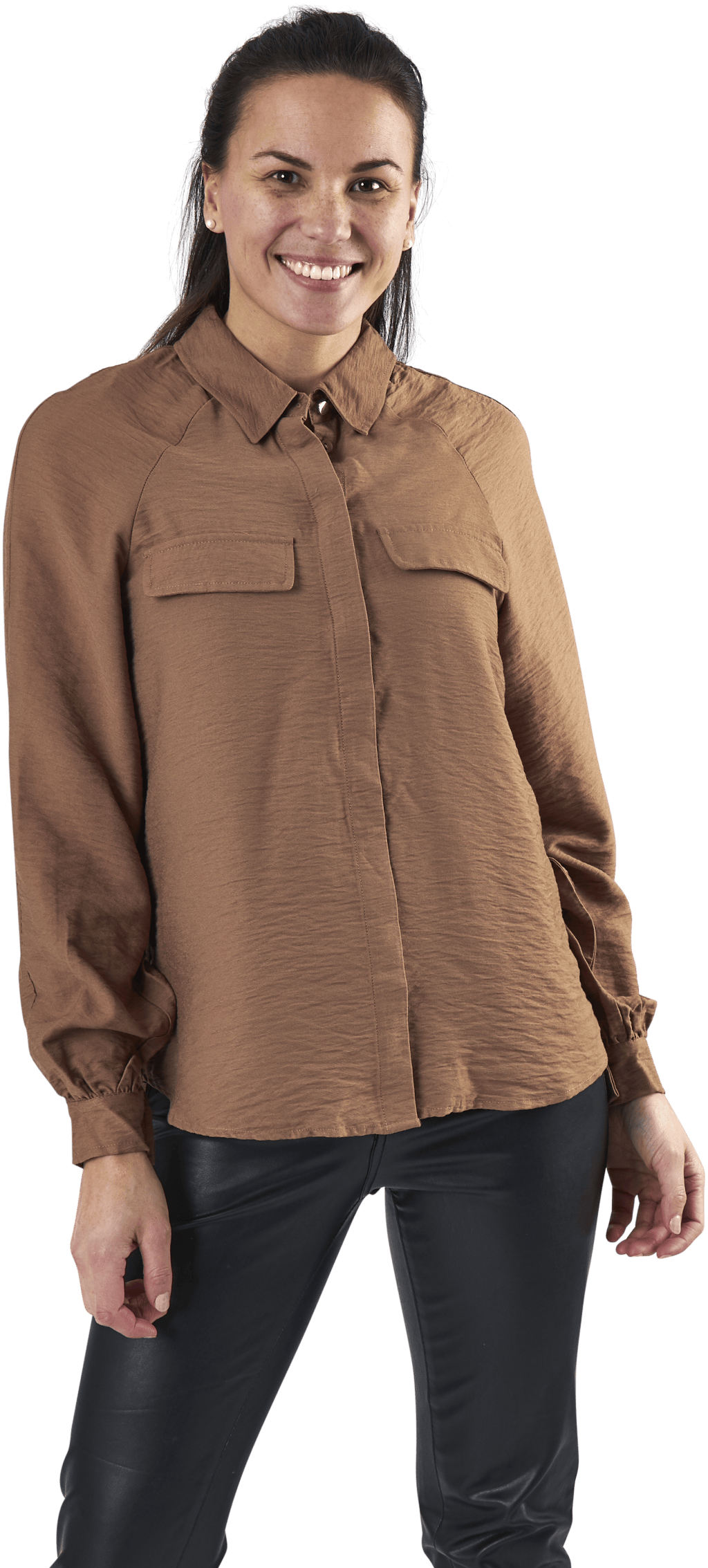 Ykke Ls Shirt Brown - Bild 2
