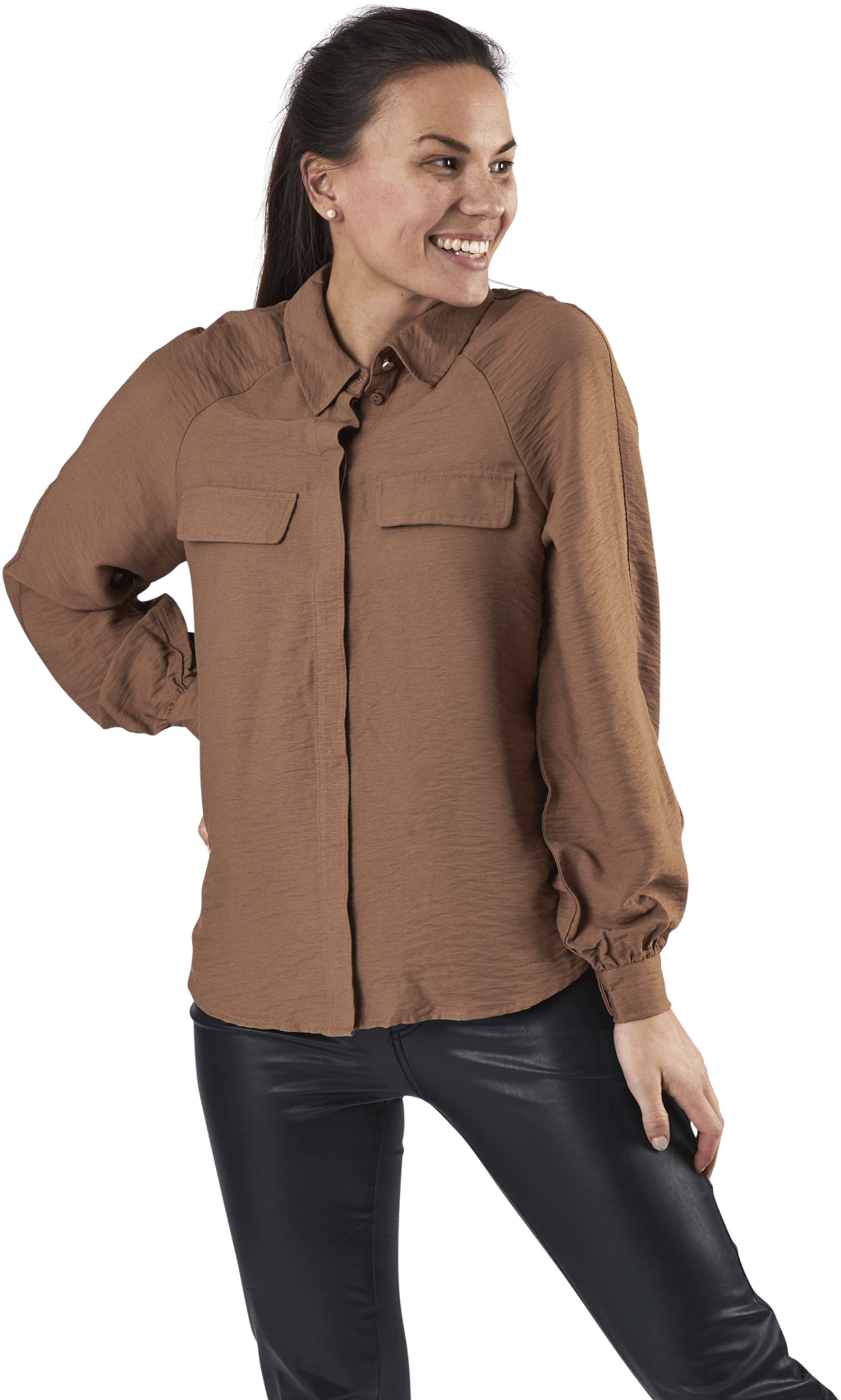 Ykke Ls Shirt Brown - Bild 6