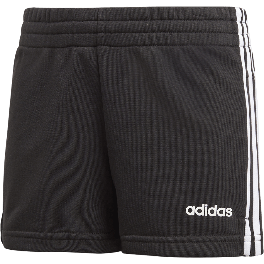 Girls 3 Stripe Shorts White/Black