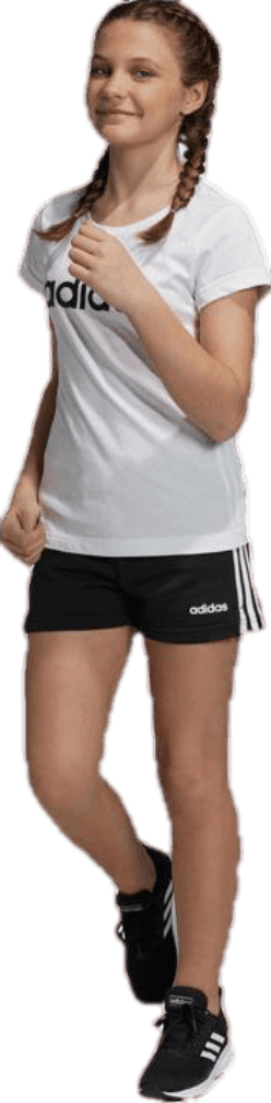 Girls 3 Stripe Shorts White/Black - Bild 4