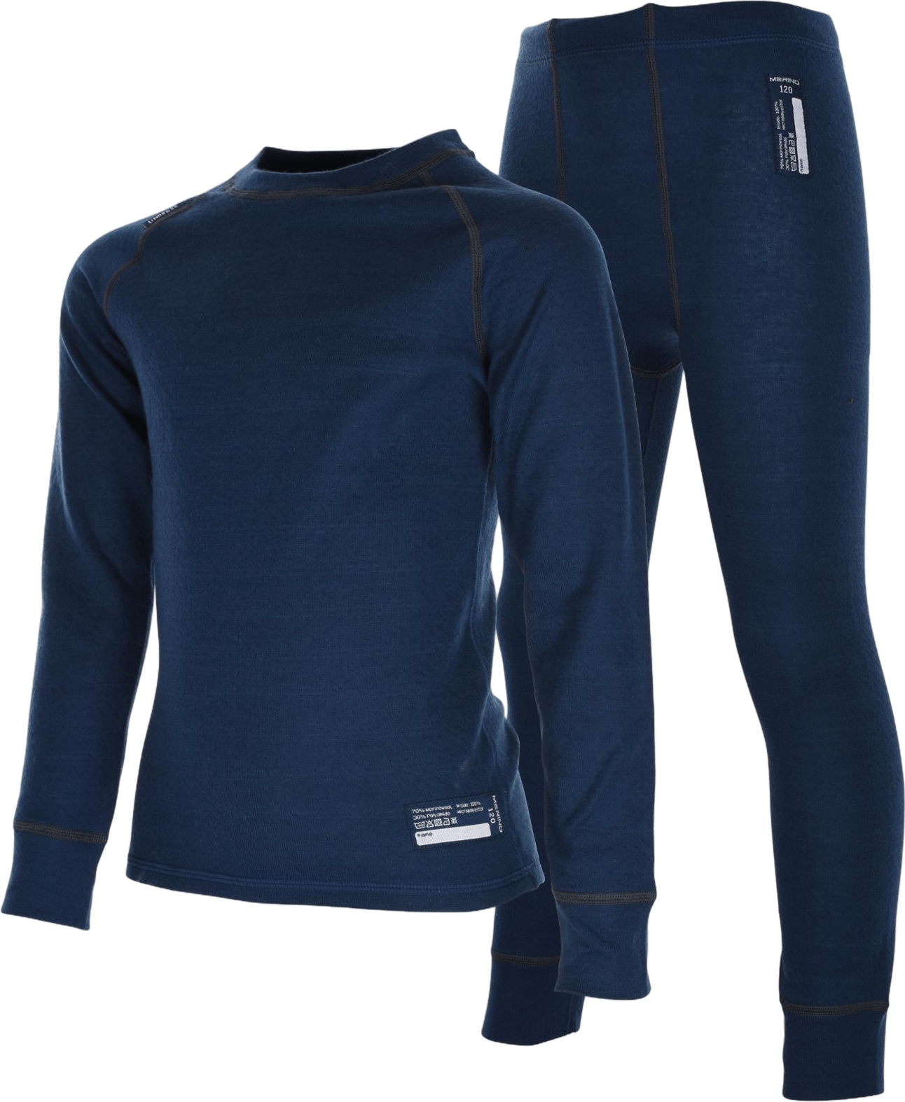 Merino Set Junior Blue, Unisex, Apparels, base layers, Blue, 120