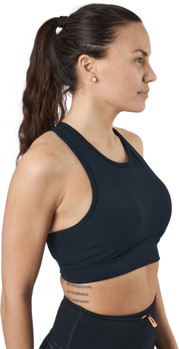 Fixed High Support Bra Black