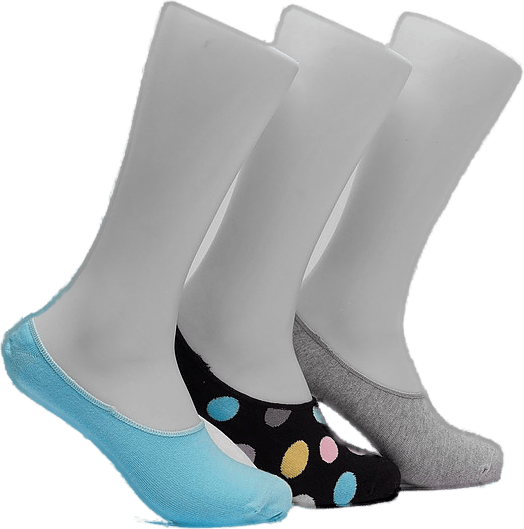 3-Pack Big Dot Liners Patterned, Unisex, Apparels, Socks, Patterned, 36-40
