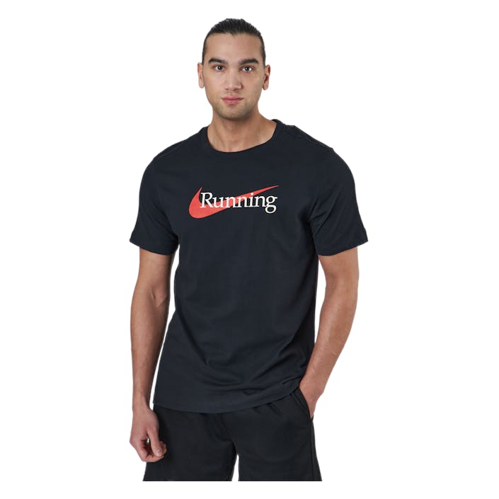 Dri-FIT Men's Running T-Shirt BLACK, Male, Apparels, T-shirt, Running, Black, XL