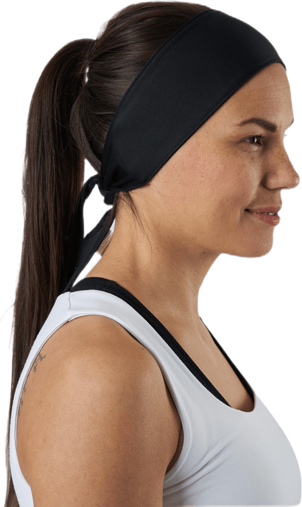 Bandana Head Tie White/Black - Bild 3