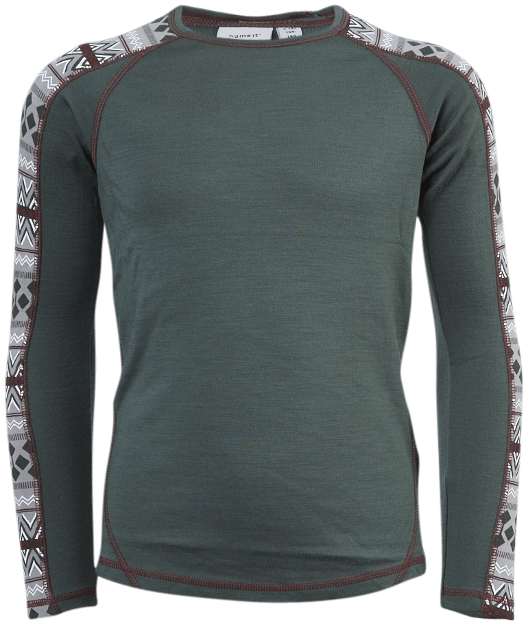 Willto Wool Ls Top Grey, Unisex, Kleding, basis lagen, Grijs, 146/152