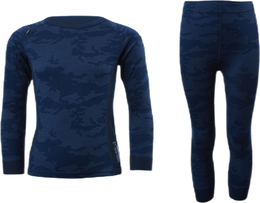 Print Merino Set Blue