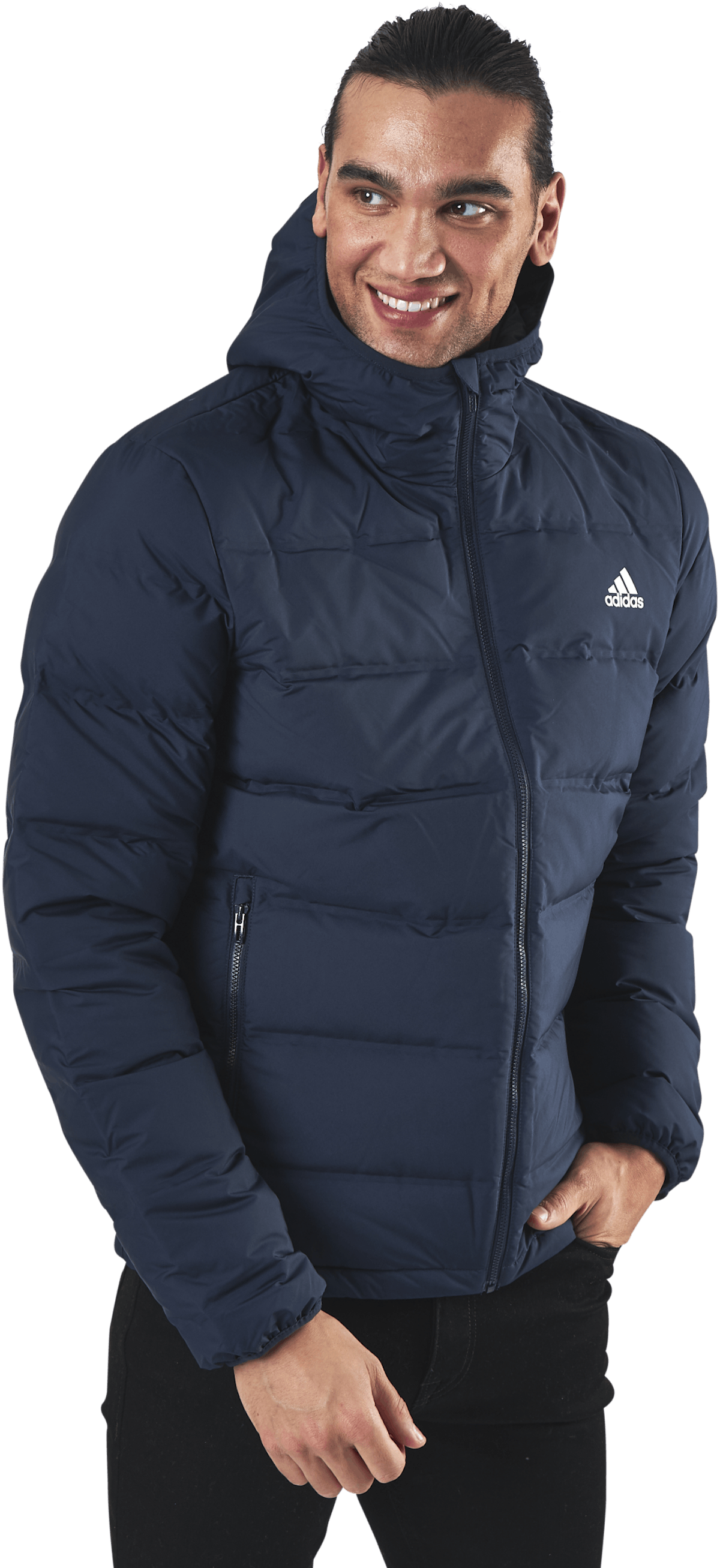 helionic down hooded jacket