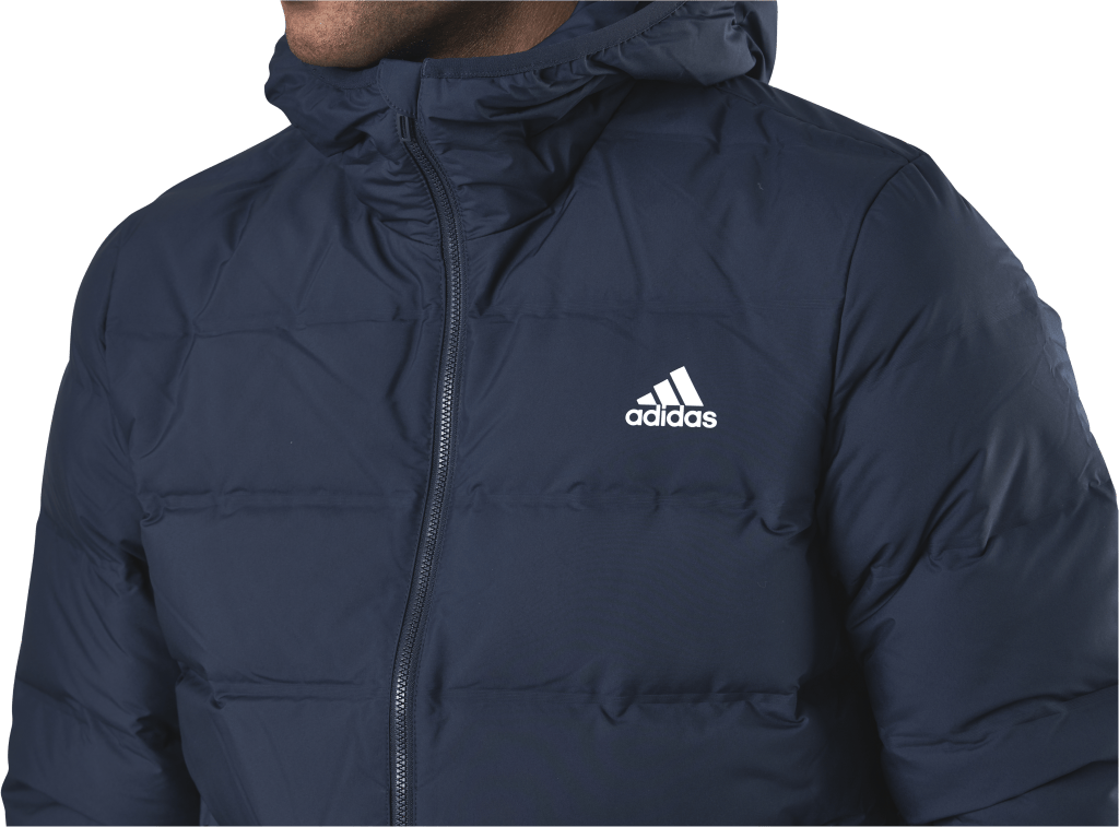 helionic down hooded jacket