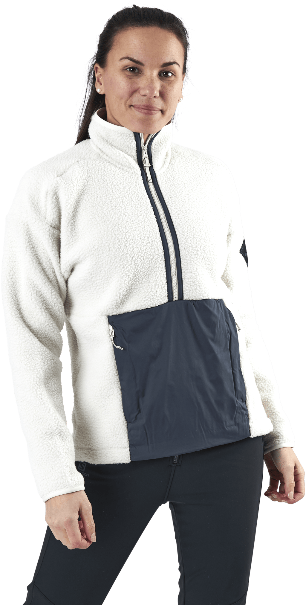 Snowshelter Teddy Half Zip White, Female, Apparels, Shirts, White, XL