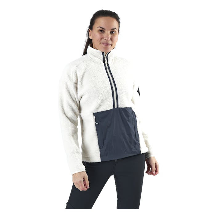 Snowshelter Teddy Half Zip White, Female, Apparels, Shirts, White, XL