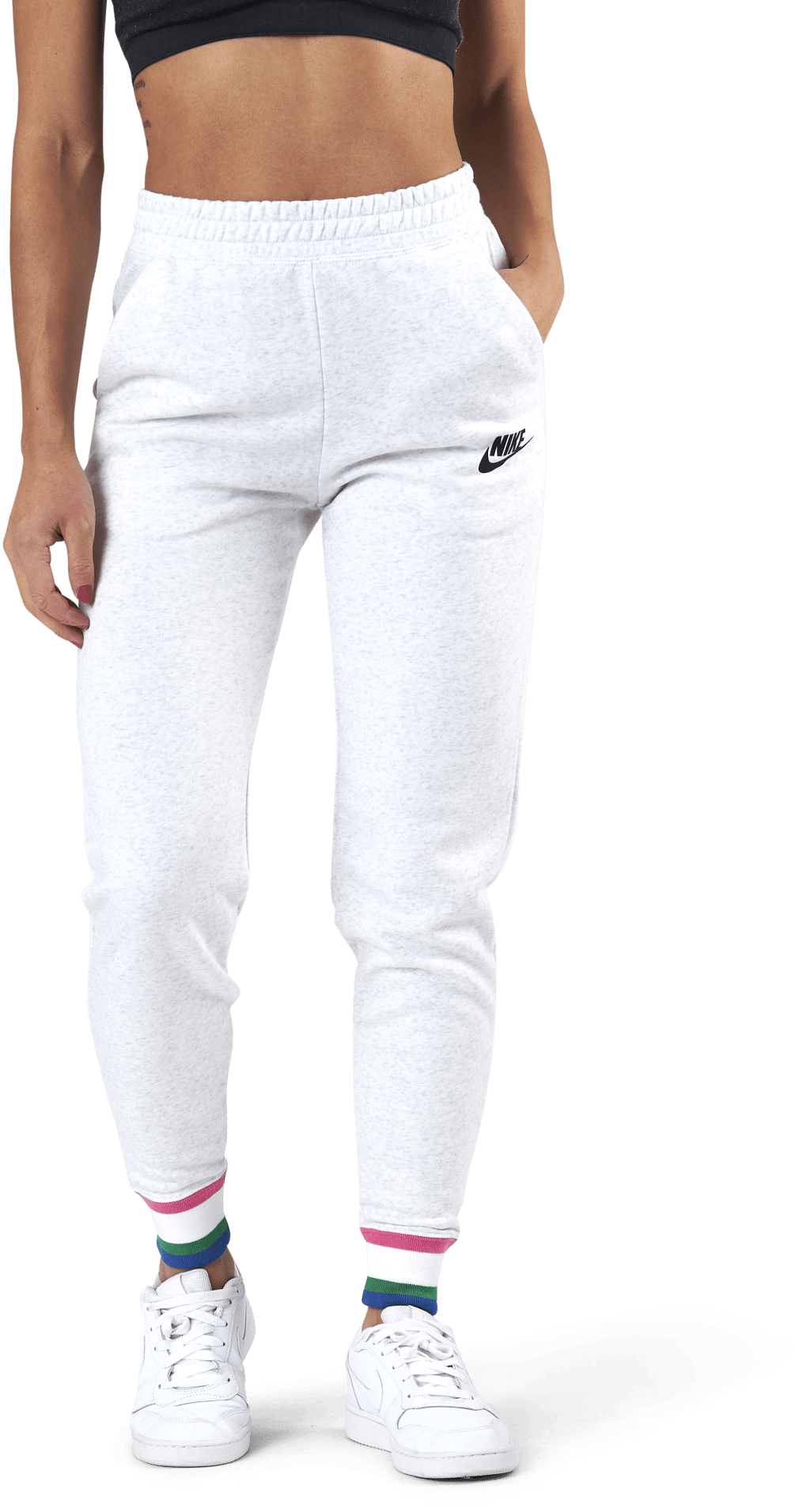 Nsw Hrtg Pant Flc Birch Heather/Black, Female, Ropa, Pantalones, Blanco, S