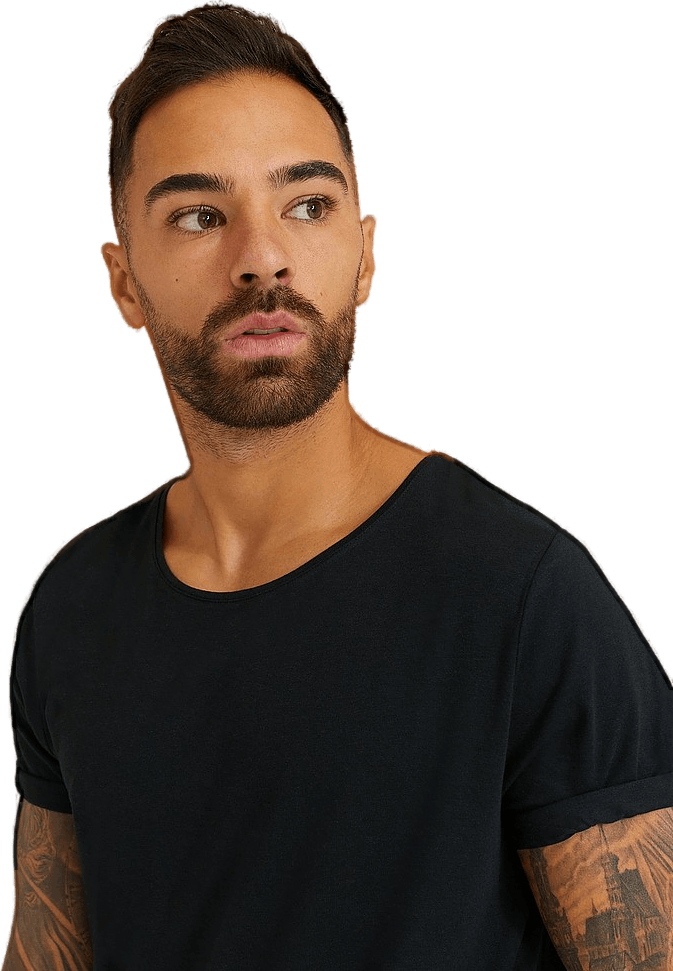 Resteröds Jimmy Bamboo Tee, Male, Kläder, T-shirt, Svart, M