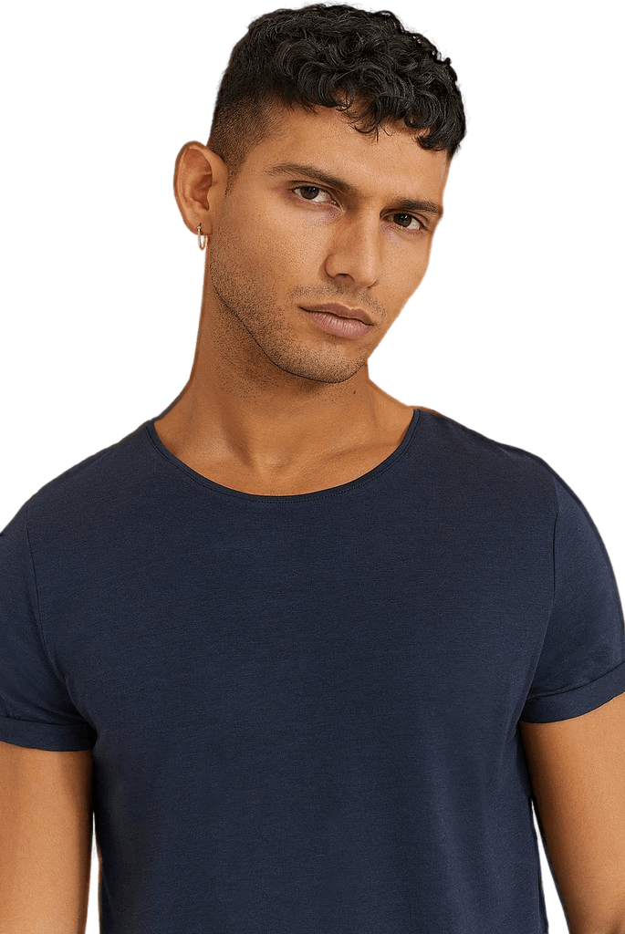 Resteröds Jimmy Bamboo Tee, Male, Kläder, T-shirt, Blå, M