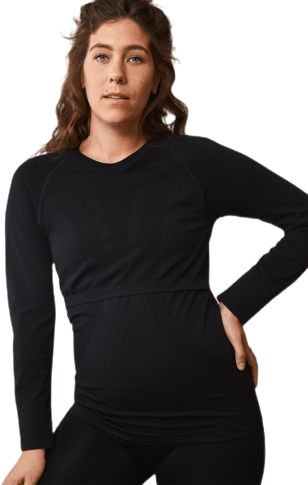 Sports Top l/s Black, Female, Vêtements, couches de base, Noir, S/M
