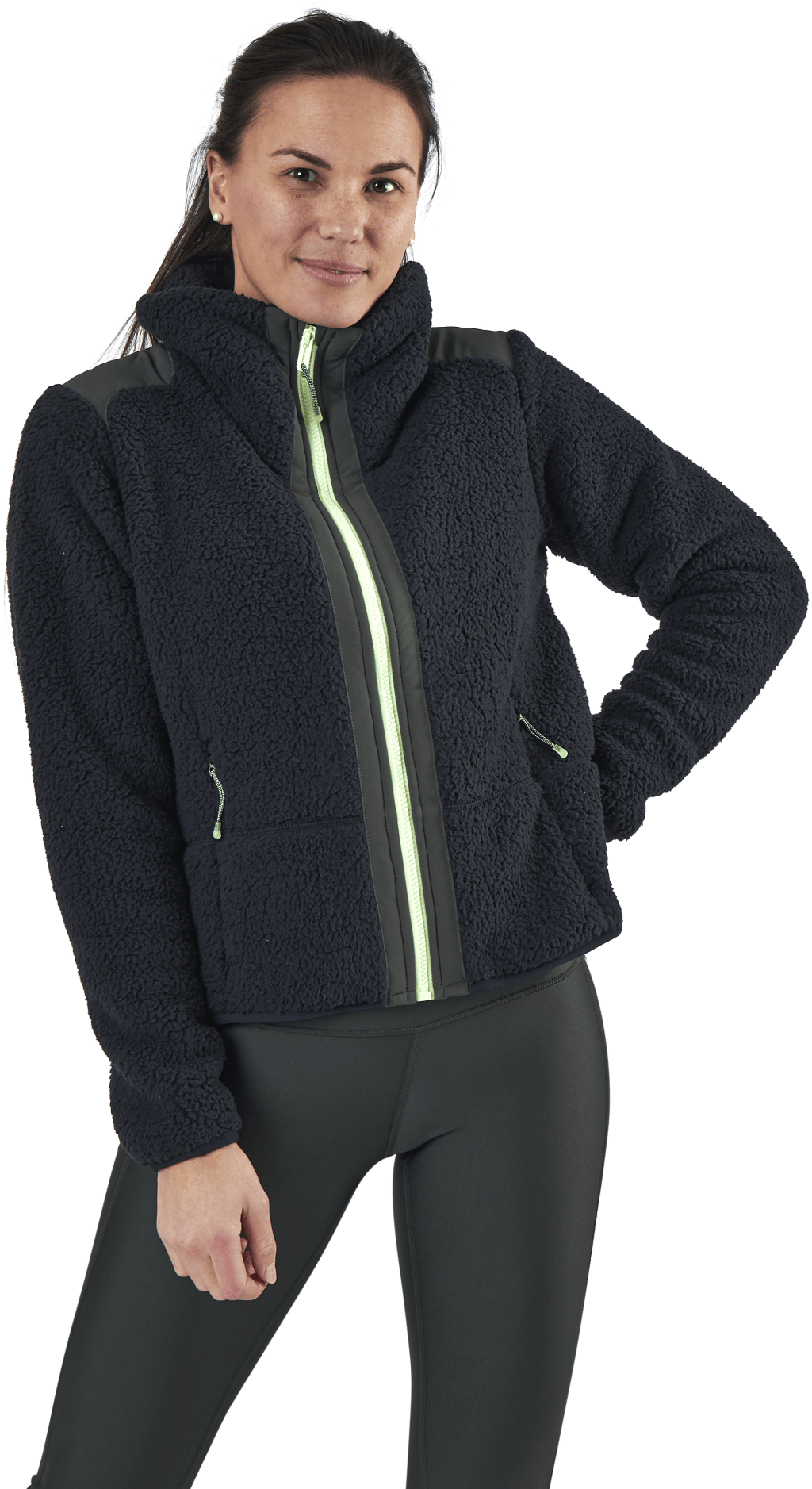 Legacy Sherpa Swacket Black, Female, Ropa, Camisas, Fitness, Negro, XS