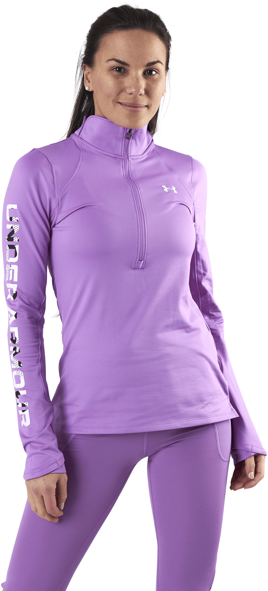 CG Armour Graphic 1/2 Zip Purple, Female, Kleding, Overhemden, Training, Purper, L