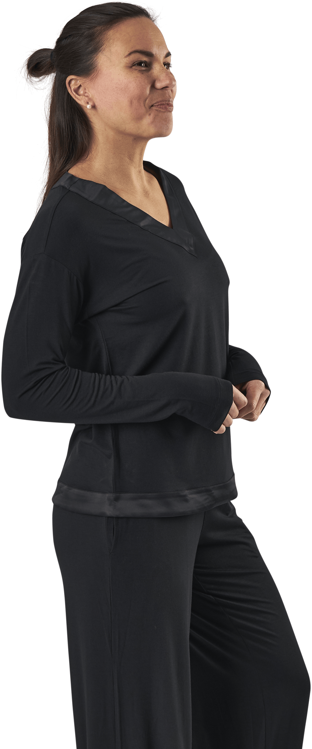 L/S V-Neck Black - Bild 5
