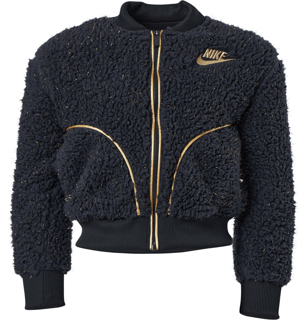 NSW Sherpa Shine Bomber Junior Black, Unisex, Apparels, Shirts, Black, XS