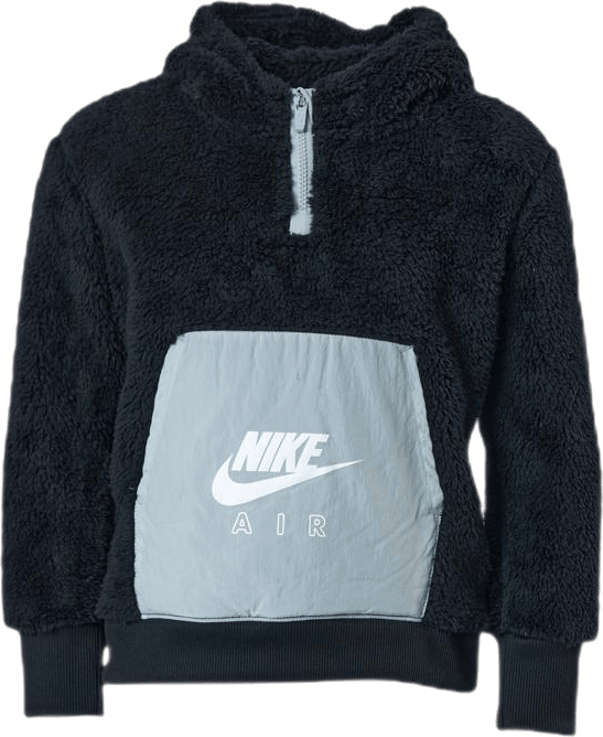 Air Sherpa Half Zip Hoodie Junior Black/Grey, Unisex, Vêtements, Chemises, Bleu, XS (122/128)