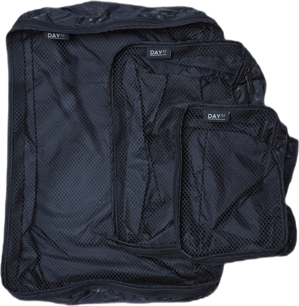 Cube Suitcase Packing Set Black, Unisex, Utrustning, väskor & ryggsäckar, Svart, ONESIZE