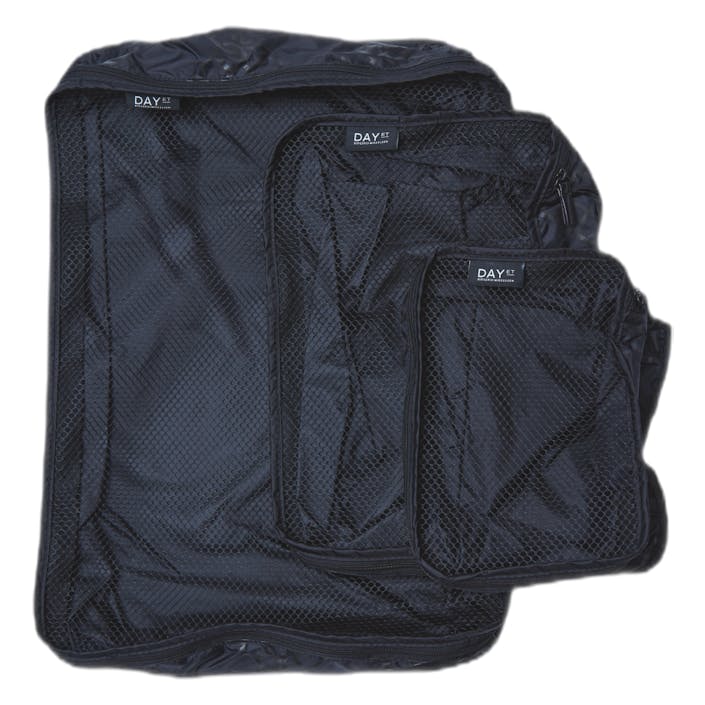 Cube Suitcase Packing Set Black, Unisex, Utrustning, väskor & ryggsäckar, Svart, ONESIZE