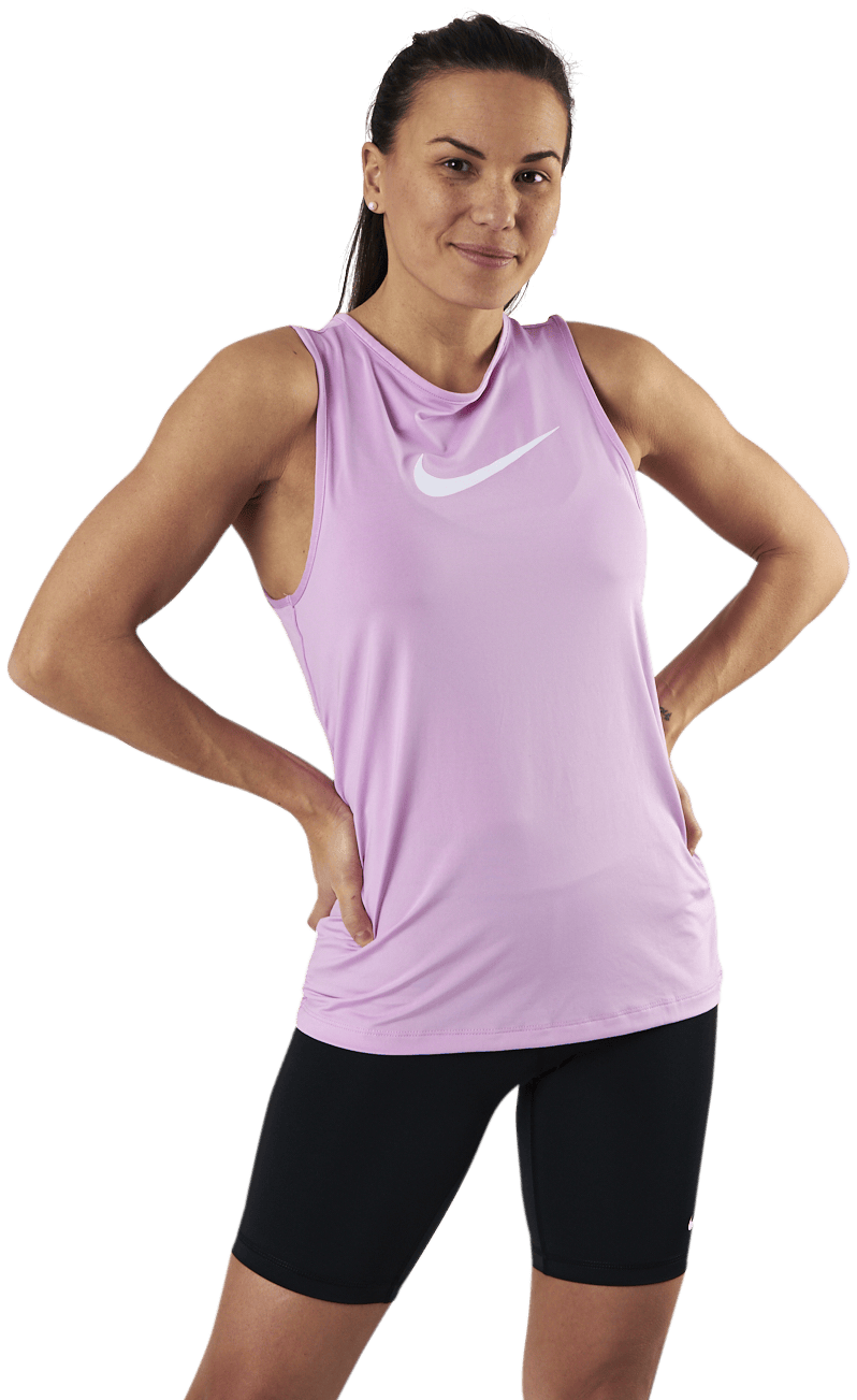 Essential Swoosh Tank Pink/White, Female, Apparels, Tops, Pink/White, S
