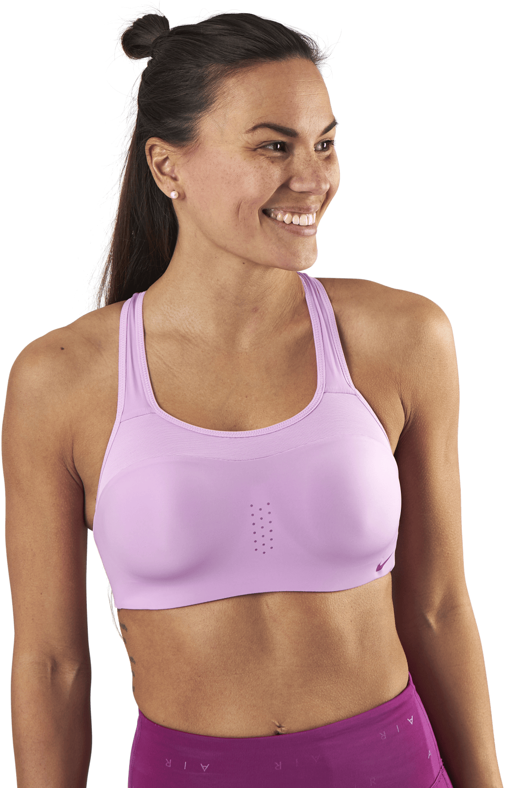 Alpha Bra Pink/Green, Female, Vêtements, Soutien-gorge de sport, Courses, Rose, M D/E
