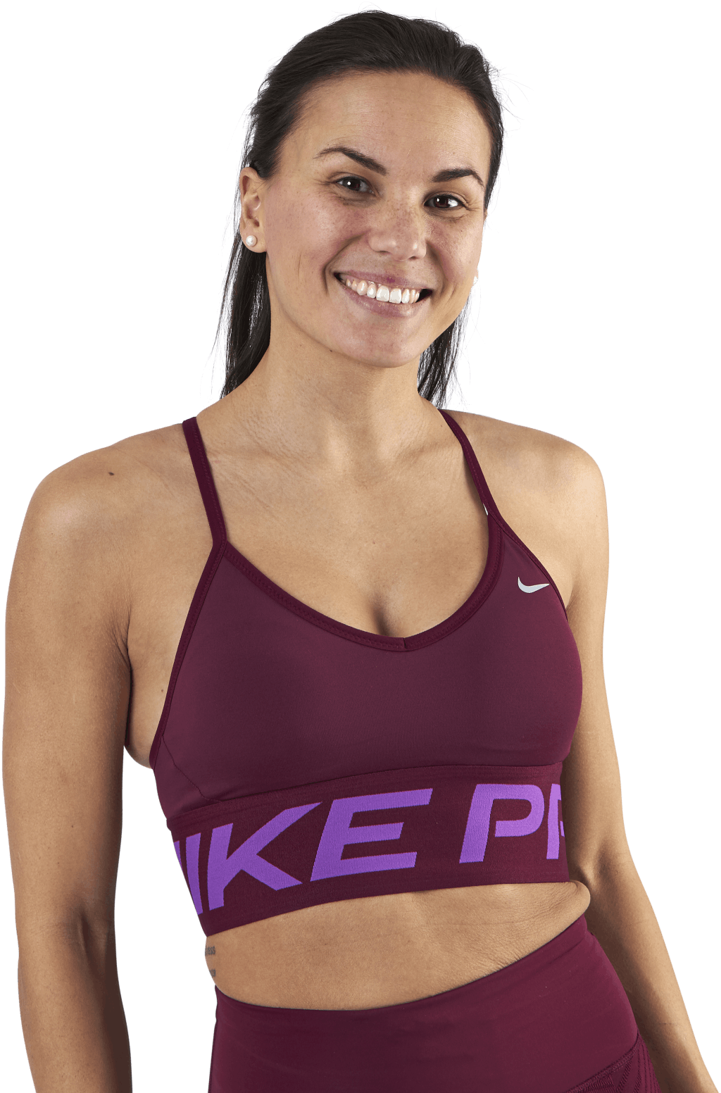 Indy Pro Long Line Bra Silver/Red, Female, Kleding, Sport bh, Training, Purper, XL