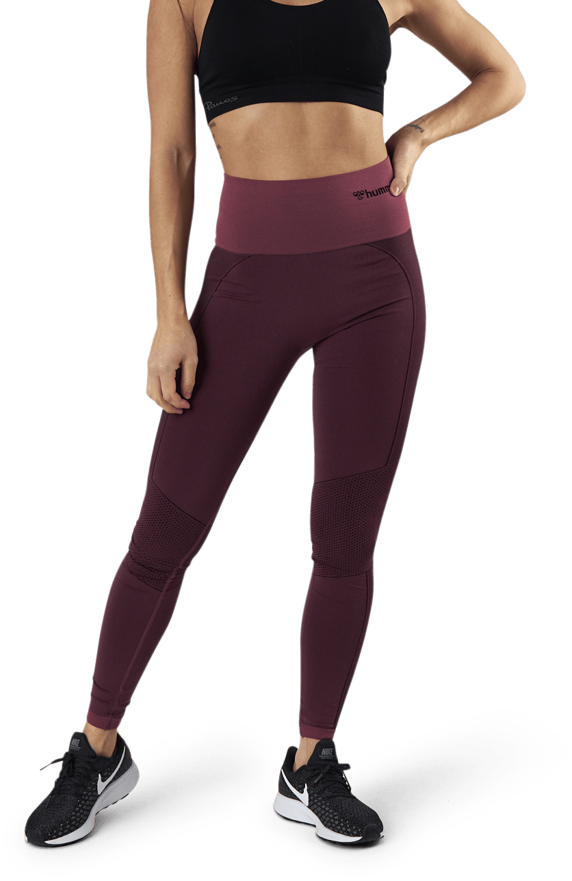 Zona High Waist Seamless Tights Red, Female, Abbigliamento, Leggings, Allenamento, Rosso, M/L