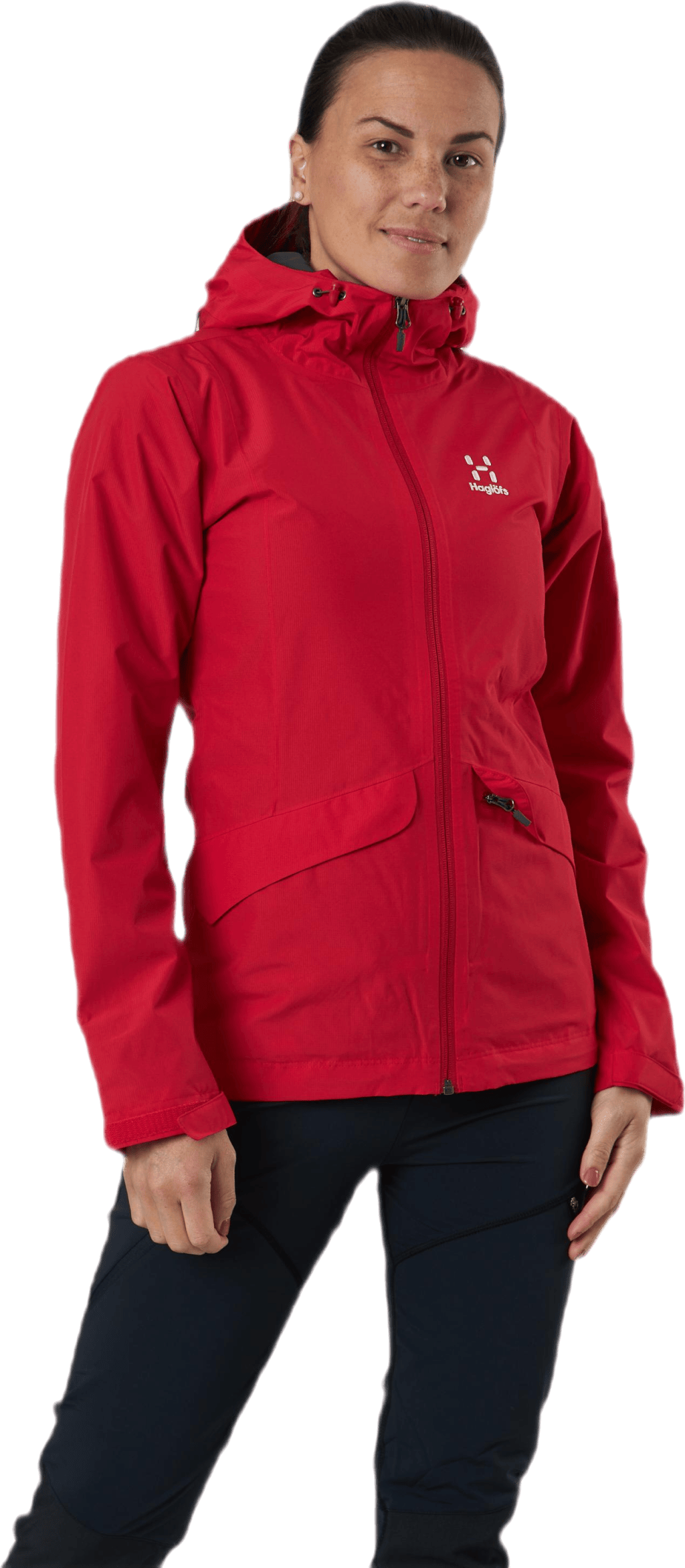Mila Rain Jacket Red, Female, Odevy, bundy, Červená, XL