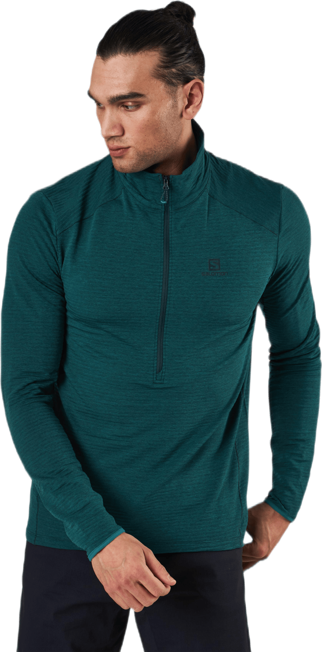 Outline Half Zip Midlayer Green, Male, Kleding, Overhemden, Groen, L