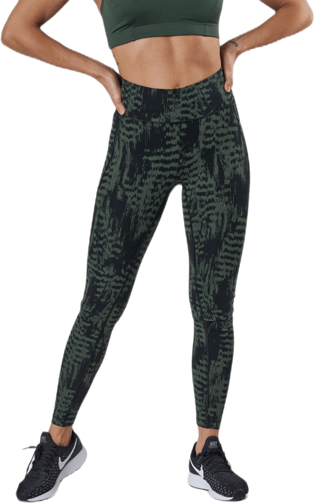 Iconic Printed 7/8 Tights Green
