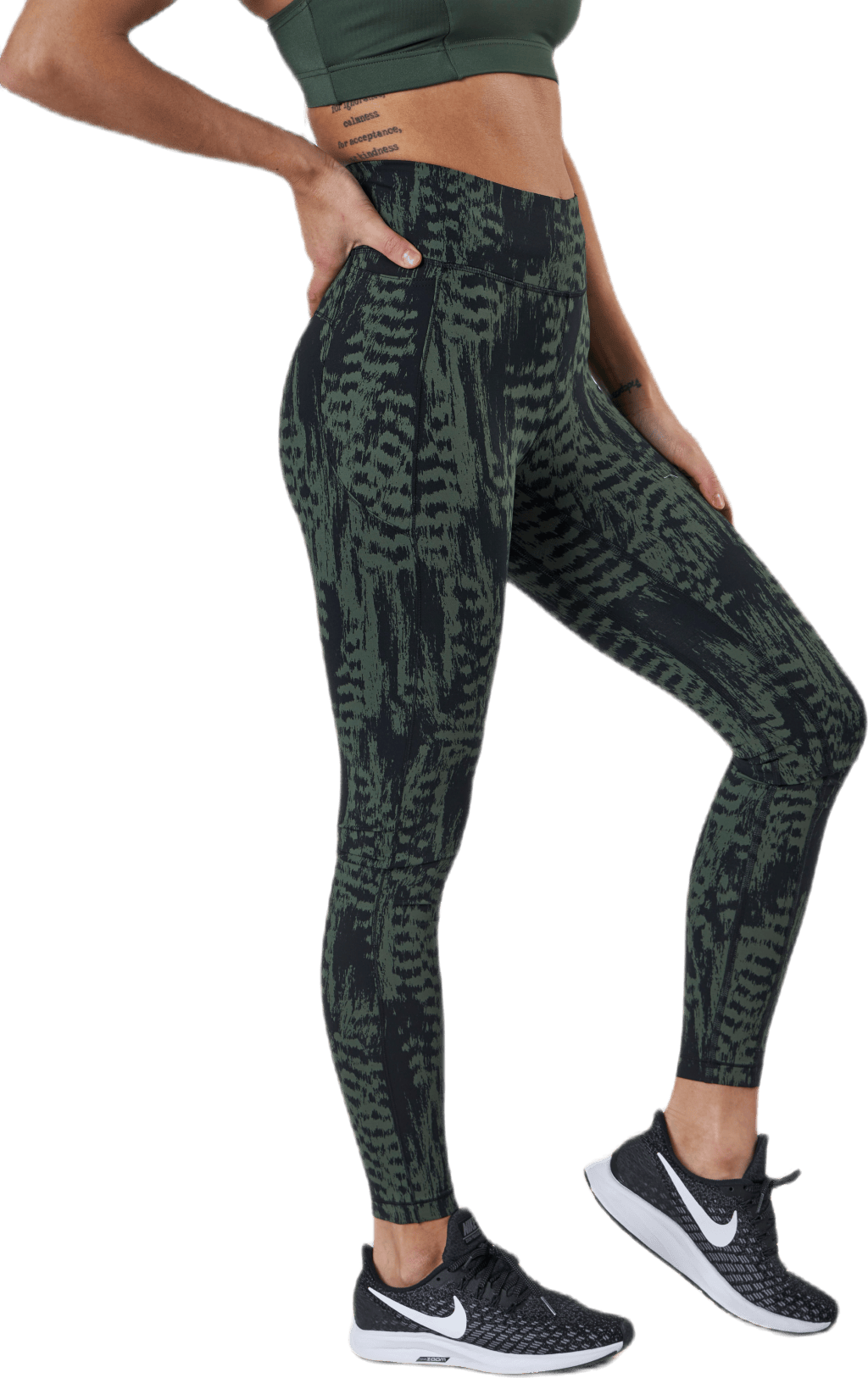 Iconic Printed 7/8 Tights Green - Bild 2